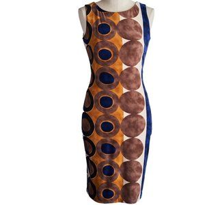 Joseph Ribkoff Sleeveless Circle Print Midi Dress